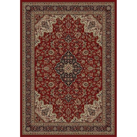CONCORD GLOBAL 6 ft. 7 in. x 9 ft. 6 in. Persian Classics Medallion Kashan - Red 20806